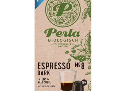 Perla Biologisch Espresso dark capsules