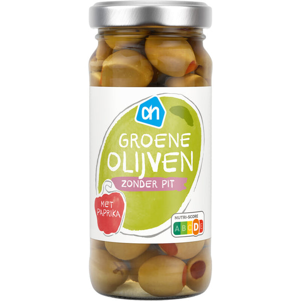 Groene olijven met paprika