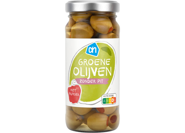 Groene olijven met paprika