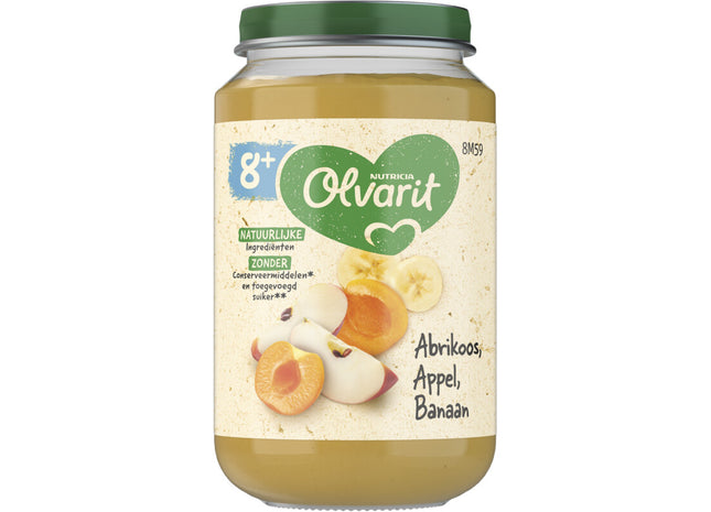 Olvarit Abrikoos appel banaan 8m+