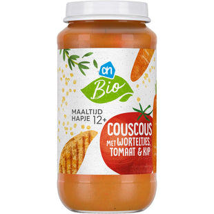 Biologisch Couscous met wortel tomaat kip 12m+