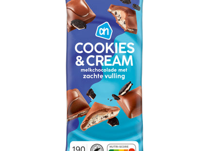 Reep melkchocolade cookes & cream