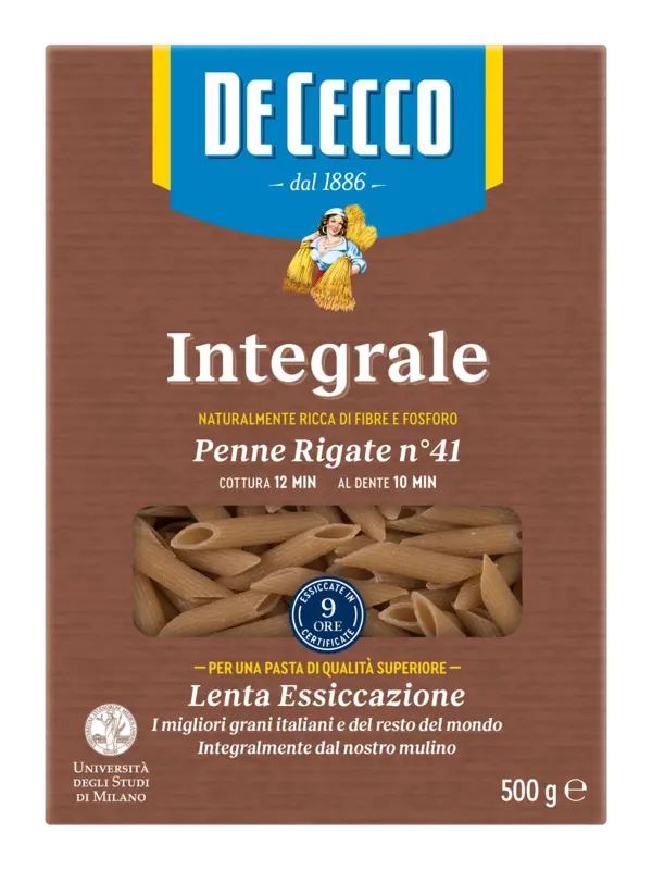 De Cecco Whole Wheat Ridged Penne