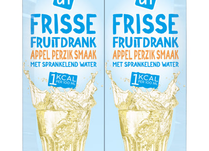Frisse fruitdrank appel-perzik 1kcal