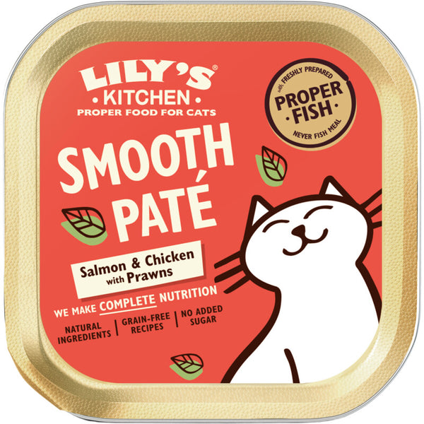 Lily's Kitchen Gladde paté met zalm & kip met garnalen