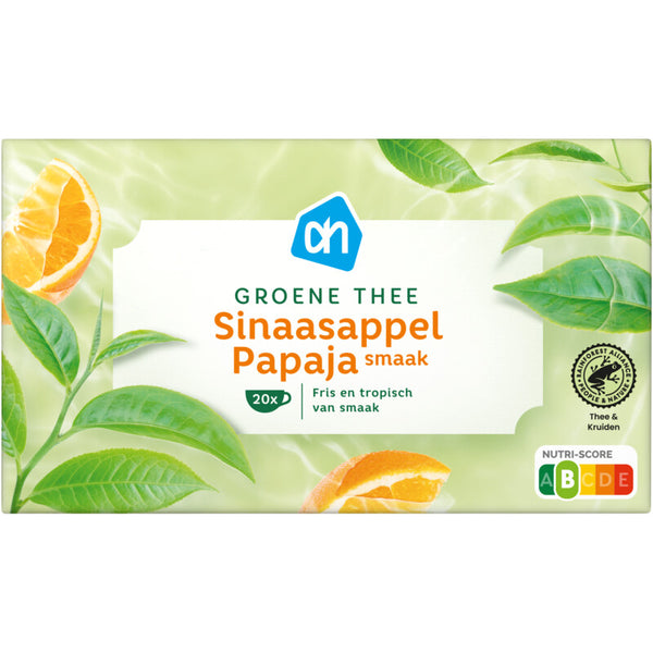 Groene thee sinaasappel & papaya
