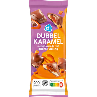 Reep melkchocolade dubbel karamel
