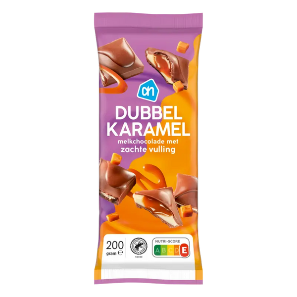 Milk chocolate bar double caramel
