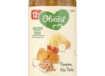 Olvarit Pompoen kip pasta 12m+