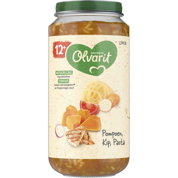 Olvarit Pumpkin chicken pasta 12m+