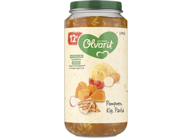 Olvarit Pompoen kip pasta 12m+