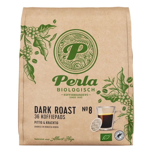 Perla Organic Dark roasted coffee pods