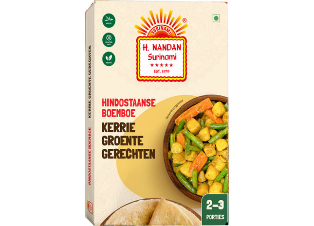 H. Nandan Hindostaanse boemboe kerrie groente