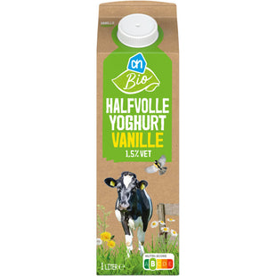 Biologisch Halfvolle yoghurt vanille 1,5%