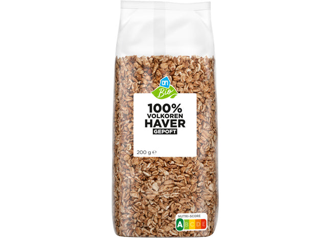 Biologisch 100% volkoren haver gepoft