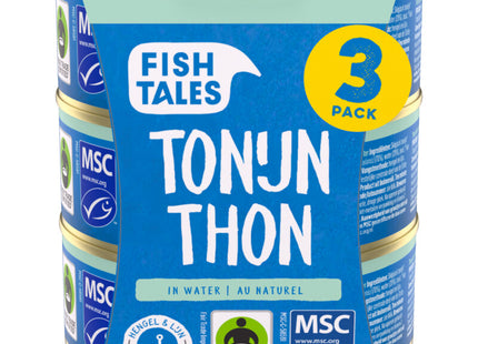 Fish Tales Skipjack tonijn in water 3-pack