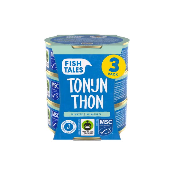 Fish Tales Skipjack tonijn in water 3-pack