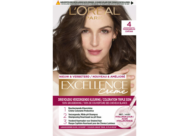 L'Oréal Excellence Creme Mittelbraun 4