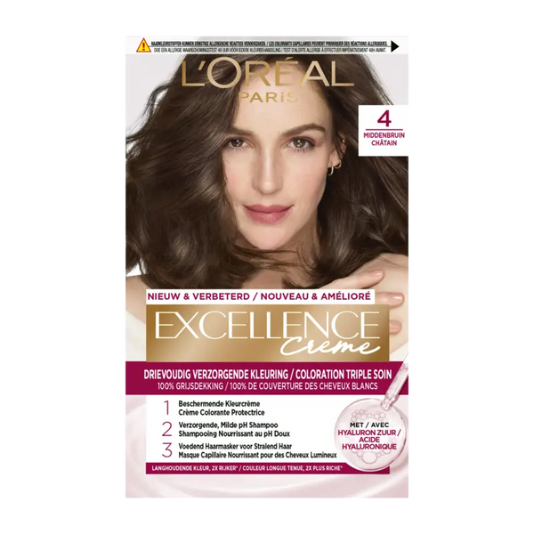 L'Oréal Excellence cream medium brown 4