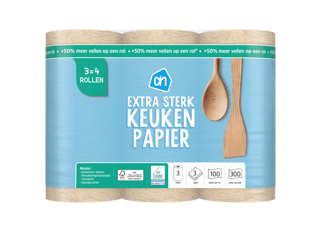 Keukenpapier extra sterk 3=4 rollen