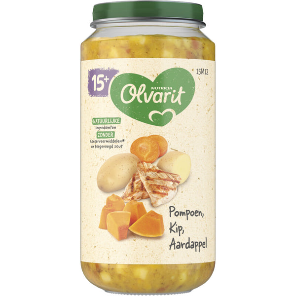 Olvarit Pumpkin chicken potato 15m+