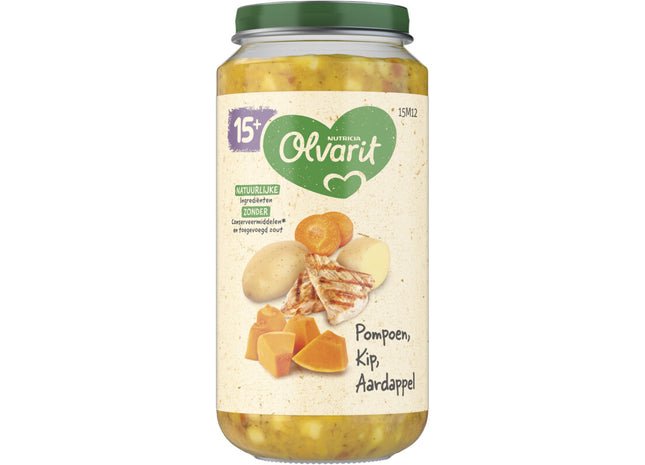Olvarit Pompoen kip aardappel 15m+