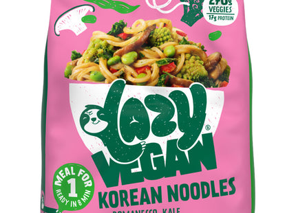 Faule vegane koreanische Nudelmahlzeit