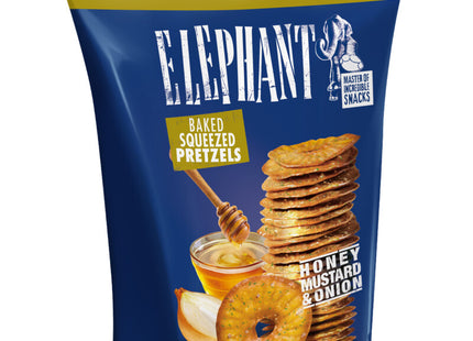 Elefantenbrezeln, Honig, Senf und Zwiebeln