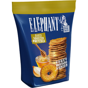 Elefantenbrezeln, Honig, Senf und Zwiebeln