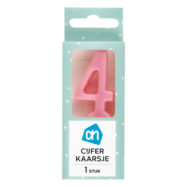 Kaars cijfer 4 kleur