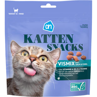 Kattensnacks vismix met zalm en forel