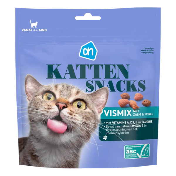 Kattensnacks vismix met zalm en forel