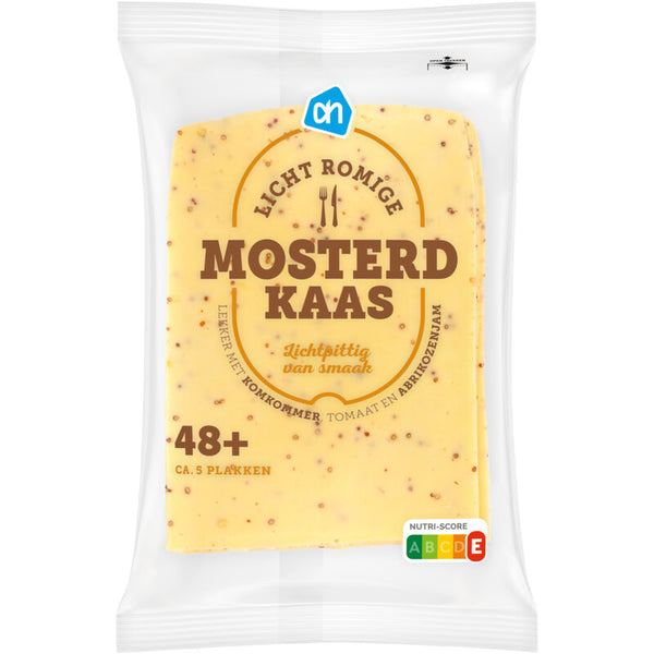 Hell cremiger Senfkäsescheiben 45+