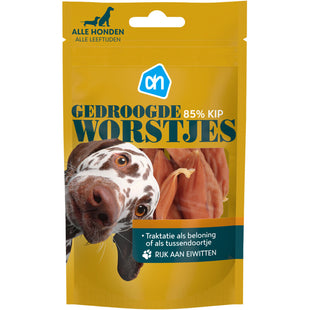 Gedroogde worstjes voor alle honden kip