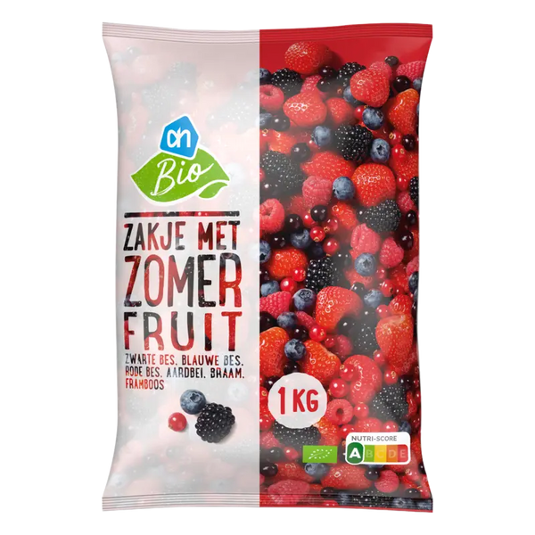 Organic pouch with summer fruit