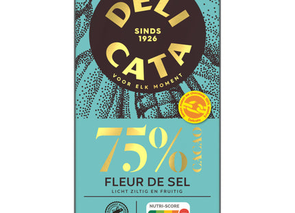 Delicata Reep puur fleur de sel 75% cacao