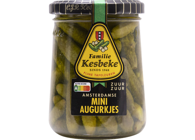 Kesbeke Mini augurkjes zuur