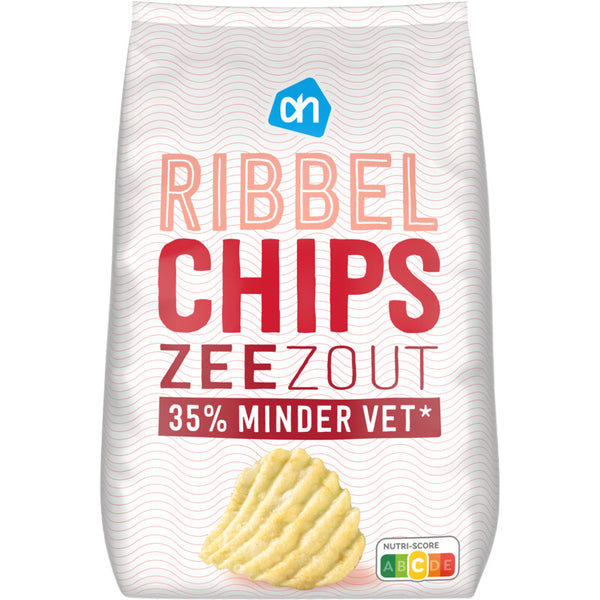 Ribbelchips zeezout