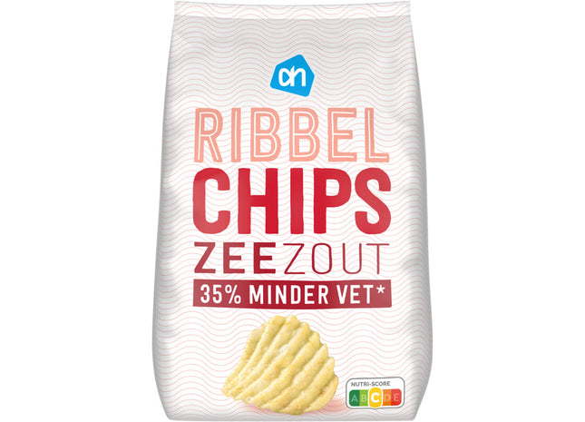 Ribbelchips zeezout