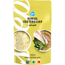 Cremige Senfsuppe mit Speck