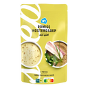 Cremige Senfsuppe mit Speck