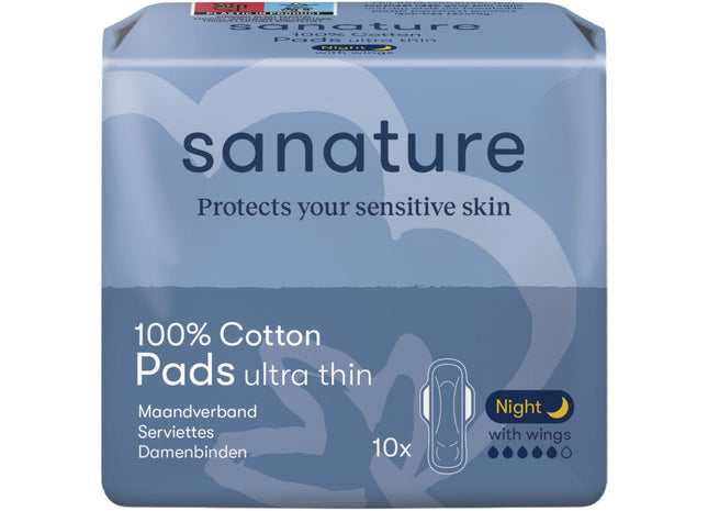 Sanature Cotton Damenbinde Ultra Night