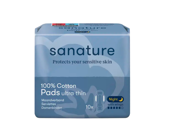 Sanature Katoenen maandverband ultra night