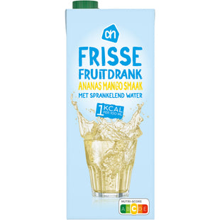 Frisse fruitdrank ananas mango 1kcal