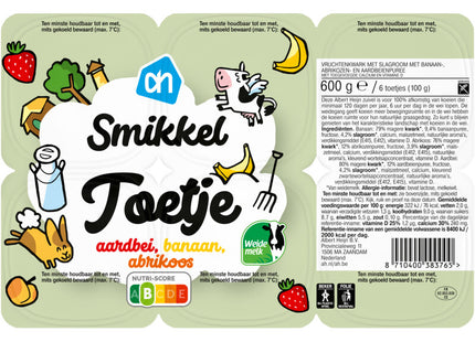 Leckeres Dessert Erdbeer-Bananen-Aprikose