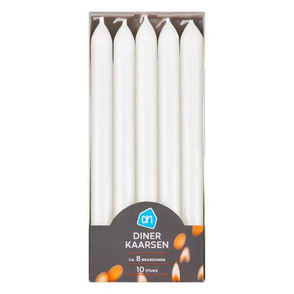 Dinner candle white 8 burning hours