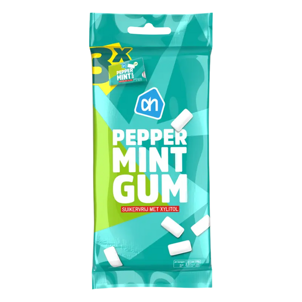 Peppermint chewing gum sugar-free 3-pack
