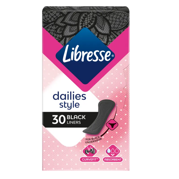 Libresse Regular black panty liners