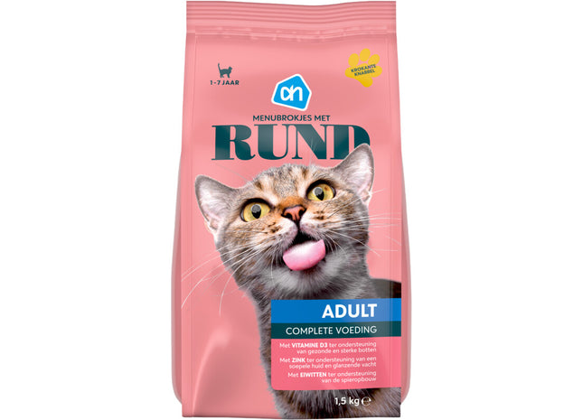 Menüstücke mit Rindfleisch für Erwachsene