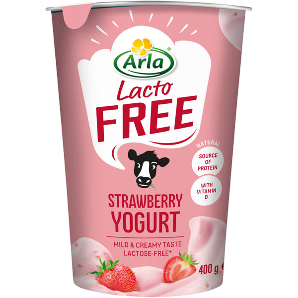 Arla Lactofree strawberry yogurt